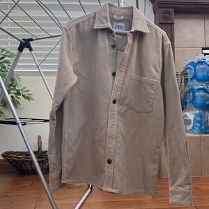 Zara Beige Corduroy Shirt
